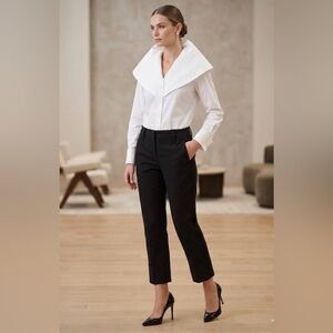 Brunello Cucinelli Black Straight Leg Pants